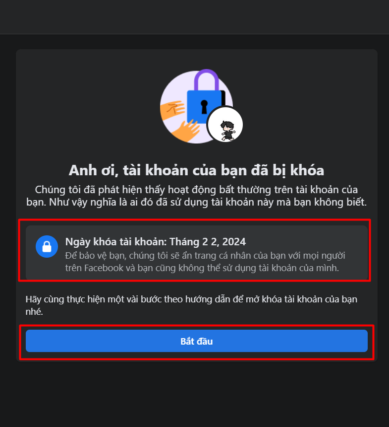 Facebook bị vô hiệu hóa 